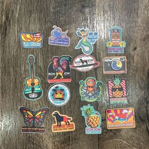Ron Jon Key West Colorful Surf 15 Mini Stickers Set